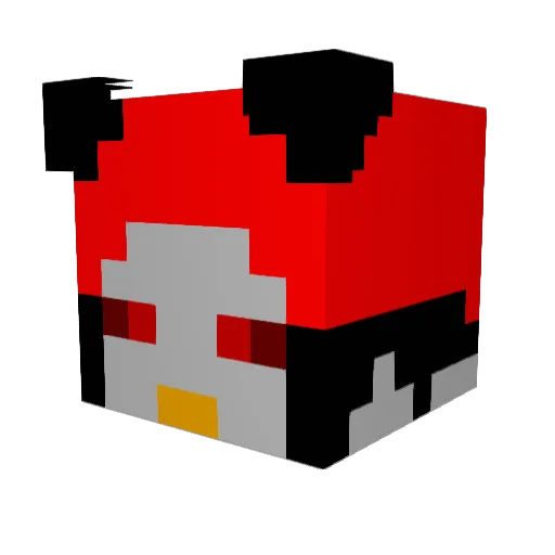 realdav3 Minecraft avatar head, 3D render