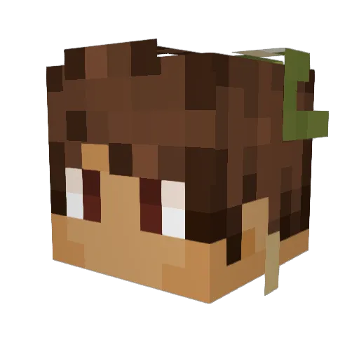 realf0n Minecraft avatar head, 3D render