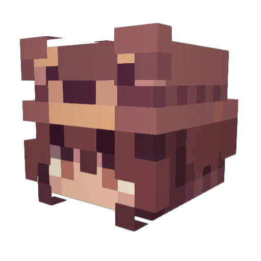 realfondude Minecraft avatar head, 3D render