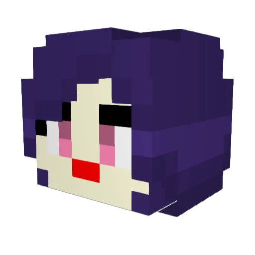 realgdberries Minecraft avatar head, 3D render
