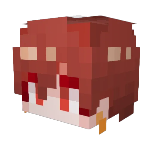 realikjin Minecraft avatar head, 3D render