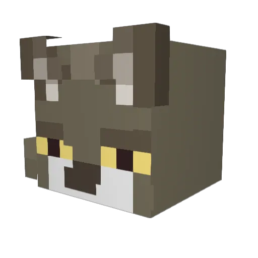 realjerma Minecraft avatar head, 3D render