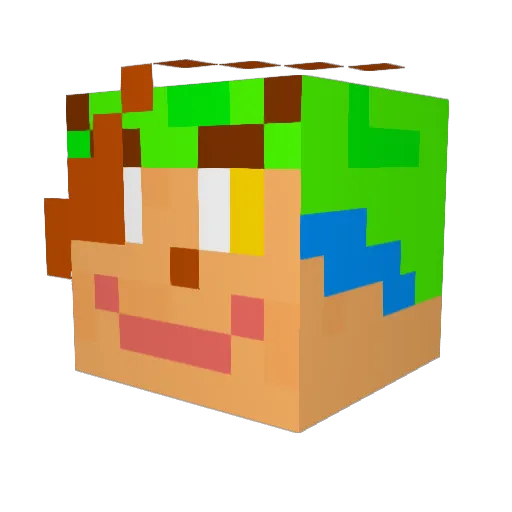 really_baton Minecraft avatar head, 3D render