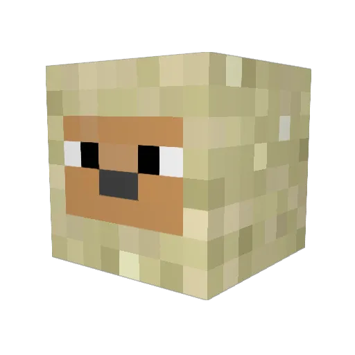 reallydes Minecraft avatar head, 3D render