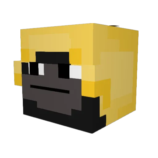 reallyfatrunner Minecraft avatar head, 3D render