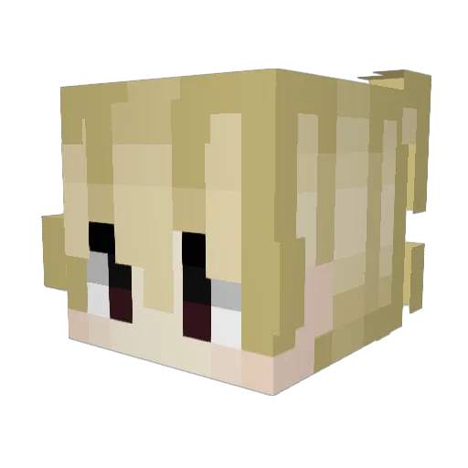reallygone Minecraft avatar head, 3D render