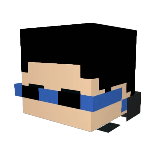 reallyloudblock Minecraft avatar head, 3D render