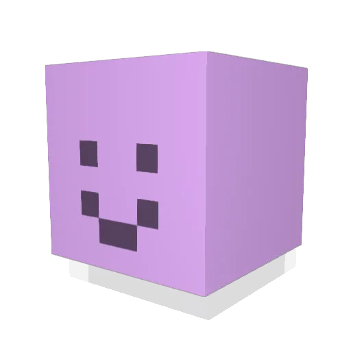 reallysunny Minecraft avatar head, 3D render