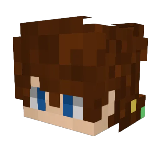 realnova11 Minecraft avatar head, 3D render