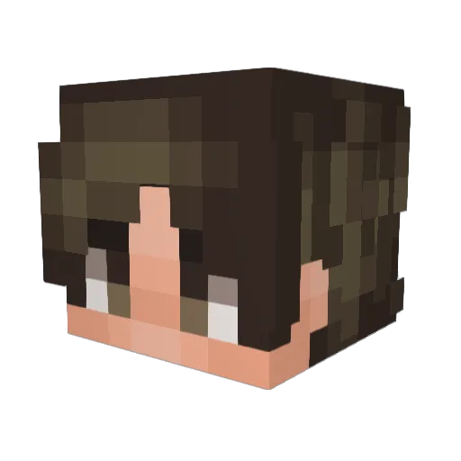 realplocki Minecraft avatar head, 3D render