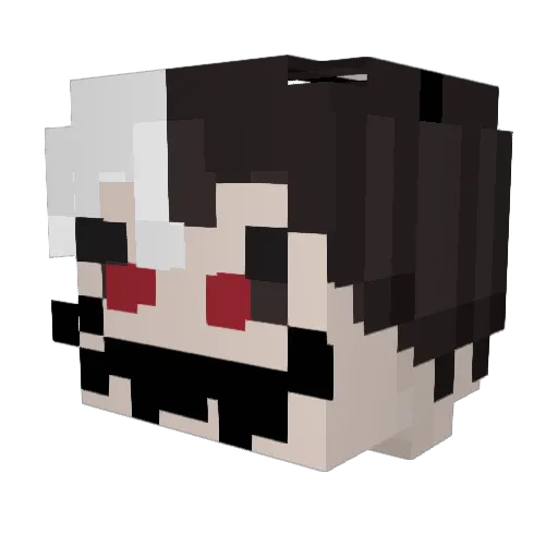 realpsix Minecraft avatar head, 3D render