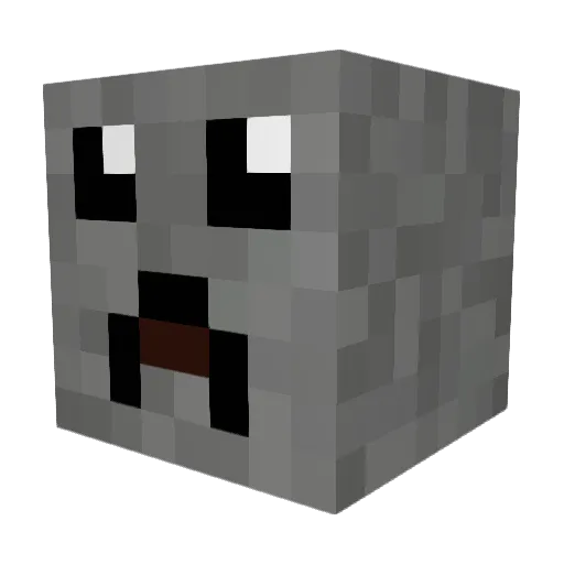 realseal Minecraft avatar head, 3D render