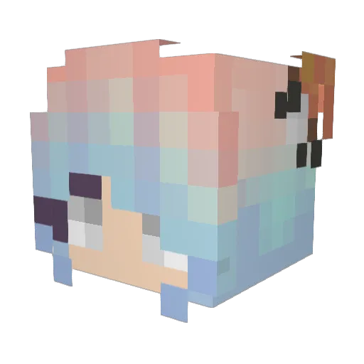 realsnowspirit Minecraft avatar head, 3D render