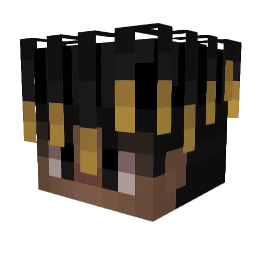 realuzii Minecraft avatar head, 3D render