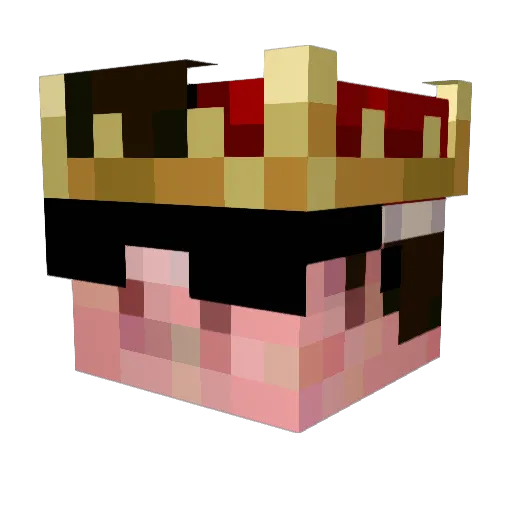 realview Minecraft avatar head, 3D render