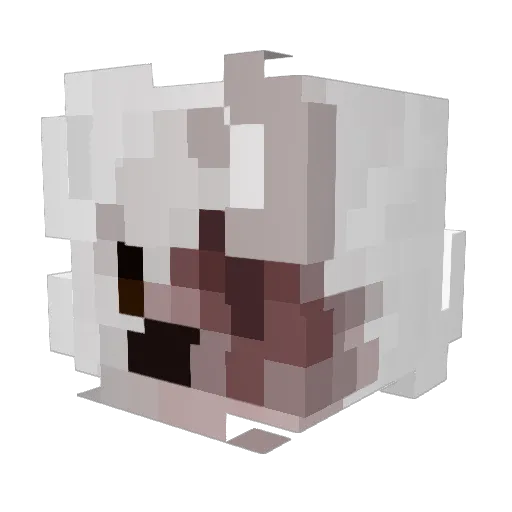 realwolp Minecraft avatar head, 3D render