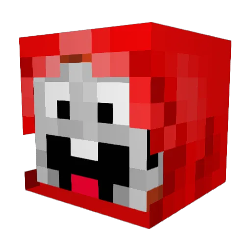realxend Minecraft avatar head, 3D render