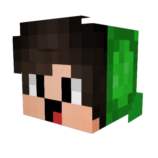 realxlouis Minecraft avatar head, 3D render