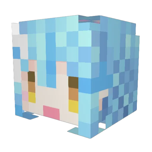 reaneck Minecraft avatar head, 3D render
