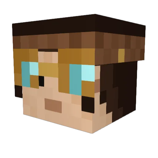 reasure3 Minecraft avatar head, 3D render