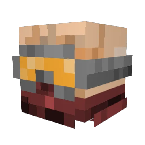 reaver824 Minecraft avatar head, 3D render