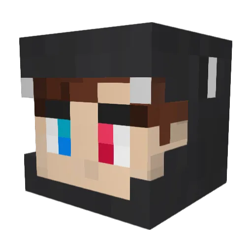 reaze_ Minecraft avatar head, 3D render