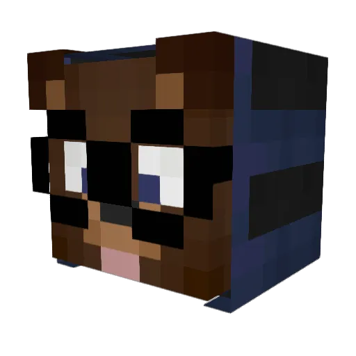 reazona Minecraft avatar head, 3D render