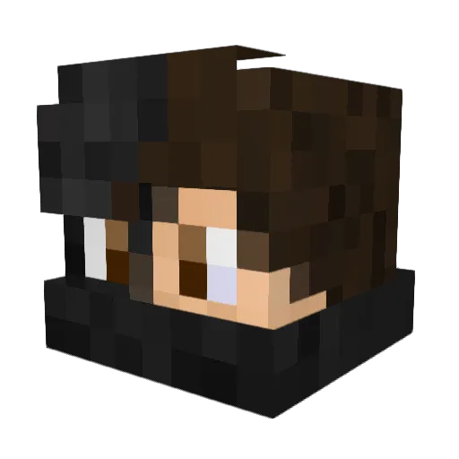 reb00ter Minecraft avatar head, 3D render