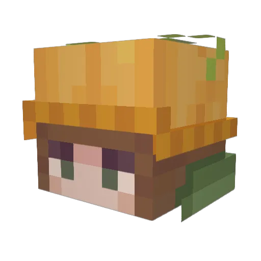 rebecauribe Minecraft avatar head, 3D render