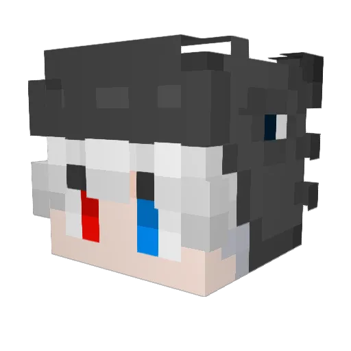 rebeccaasd Minecraft avatar head, 3D render