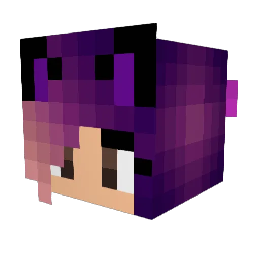 rebeccathehunter Minecraft avatar head, 3D render