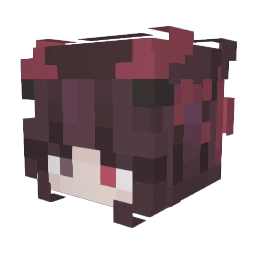 rebeccatro Minecraft avatar head, 3D render