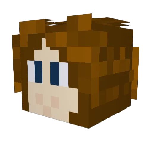 rebookington Minecraft avatar head, 3D render