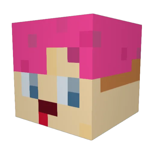 rebornminer Minecraft avatar head, 3D render