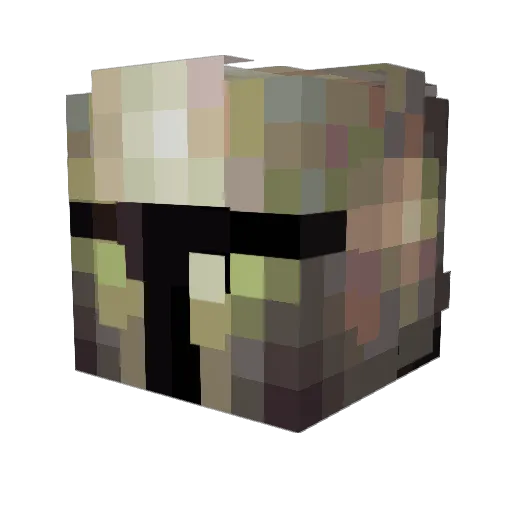 receiveyou Minecraft avatar head, 3D render