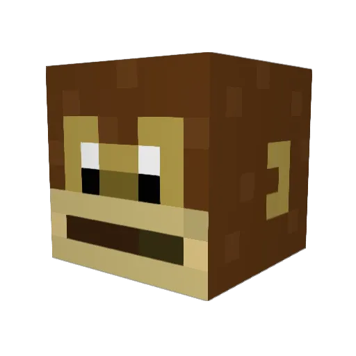 recessmonkey Minecraft avatar head, 3D render
