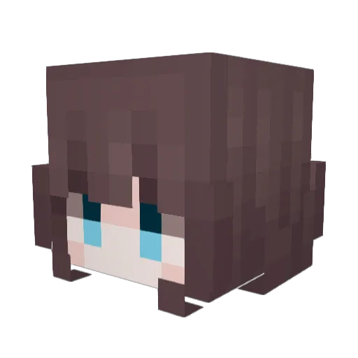 rechared Minecraft avatar head, 3D render