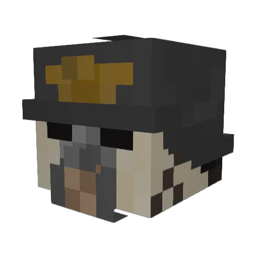 recinity Minecraft avatar head, 3D render