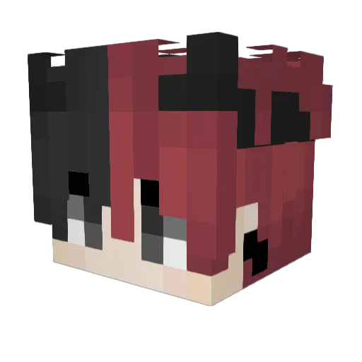 reckerPL Minecraft avatar head, 3D render