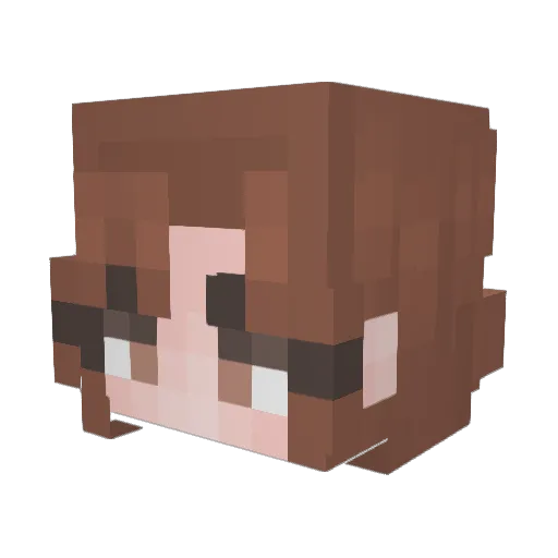 reclaimation Minecraft avatar head, 3D render