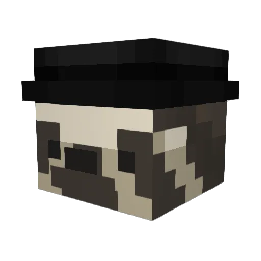 reclaite Minecraft avatar head, 3D render