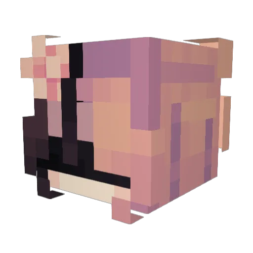 recley_walk Minecraft avatar head, 3D render