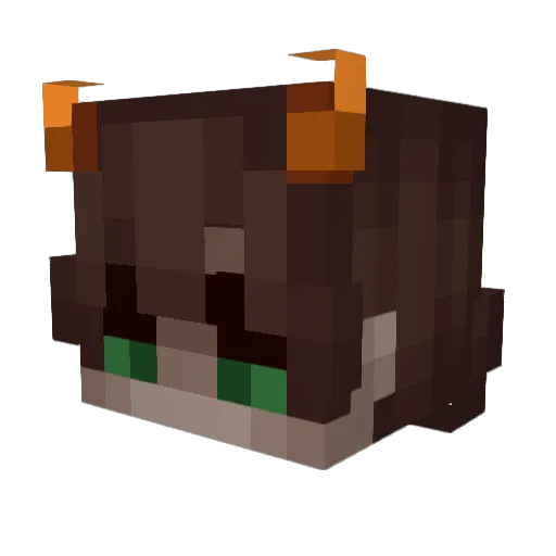 reclusedrabbit Minecraft avatar head, 3D render