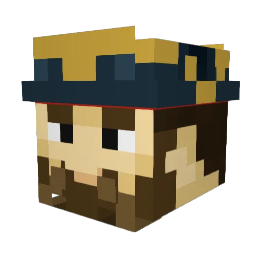 reconterd Minecraft avatar head, 3D render