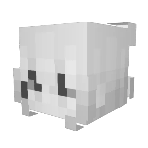 recturn Minecraft avatar head, 3D render