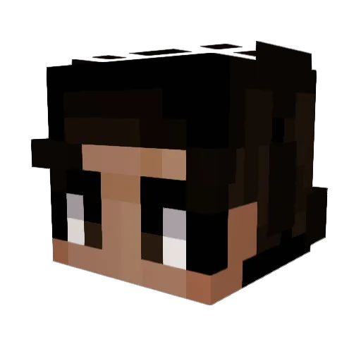 recvk01 Minecraft avatar head, 3D render