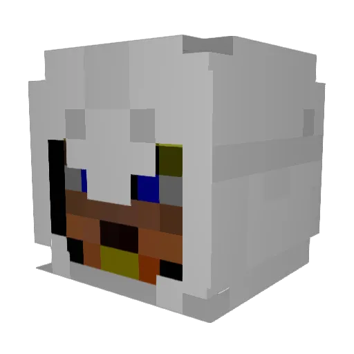 red1m3n Minecraft avatar head, 3D render