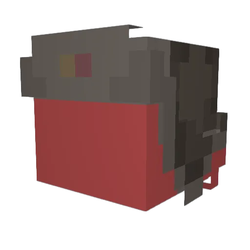 red3e1 Minecraft avatar head, 3D render
