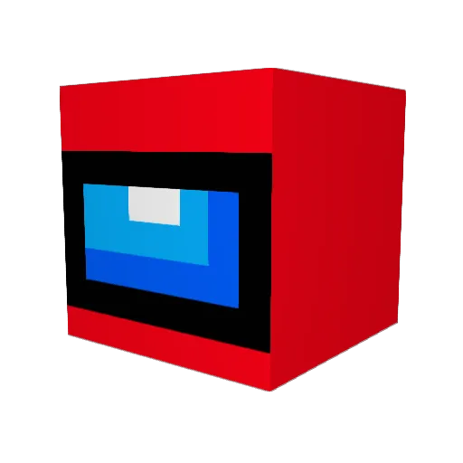 red40lake Minecraft avatar head, 3D render