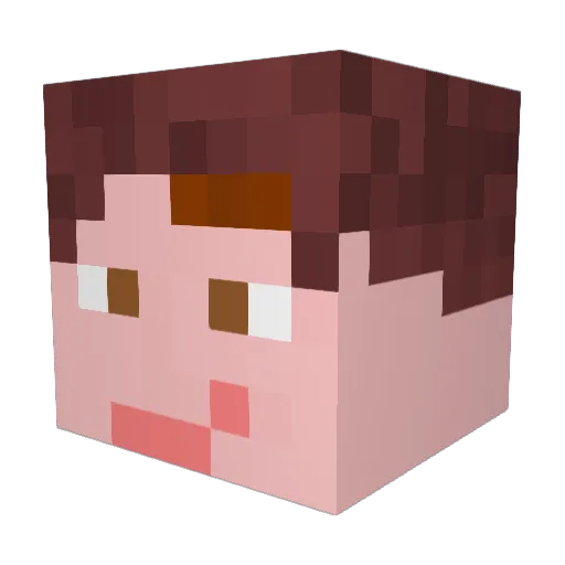red443 Minecraft avatar head, 3D render